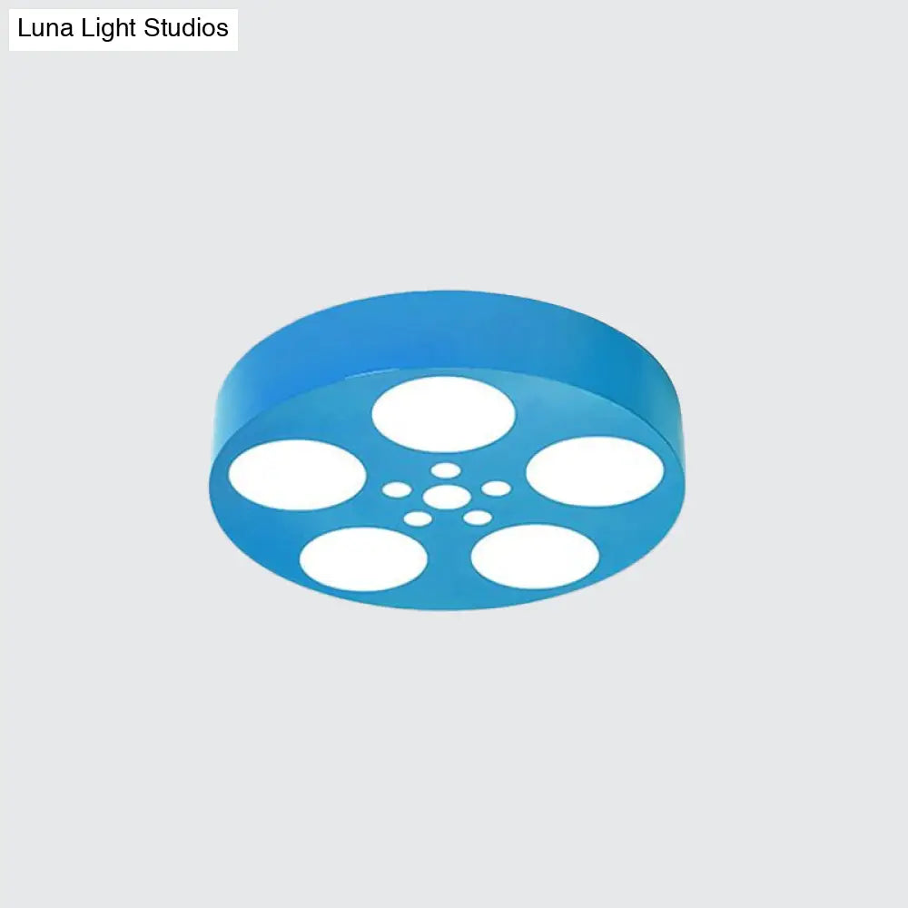 ديكوربايتس™ - إضاءة LED أكريليكية للأطفال مثبتة على الحائط بألوان الأحمر/الأصفر/الأزرق النابضة بالحياة - تركيبات دائرية لغرفة الأطفال