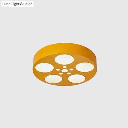 ديكوربايتس™ - إضاءة LED أكريليكية للأطفال مثبتة على الحائط بألوان الأحمر/الأصفر/الأزرق النابضة بالحياة - تركيبات دائرية لغرفة الأطفال