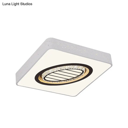 ديكوربايتس™ مصباح سقف LED مربع من الأكريليك بنقوش كريستالية لغرفة النوم