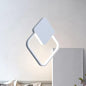 Acrylic LED Square Pendant Light: Modern Hanging Ceiling Lamp for Bedside with White/Black Shades & White/Warm Light