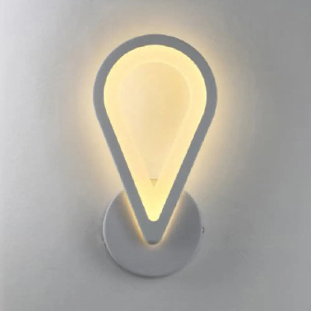 DecorBites™ Acrylic LED Wall Sconce Light in Triangle, Oval, and Teardrop Shapes - Warm or White