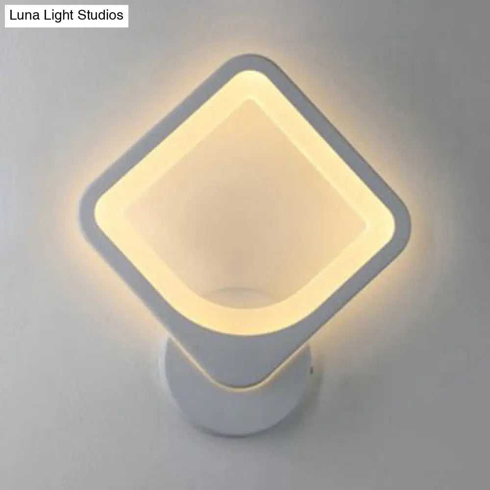 DecorBites™ Acrylic LED Wall Sconce Light in Triangle, Oval, and Teardrop Shapes - Warm or White