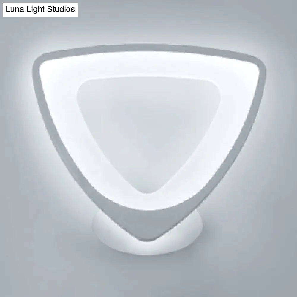 DecorBites™ Acrylic LED Wall Sconce Light in Triangle, Oval, and Teardrop Shapes - Warm or White