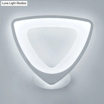 DecorBites™ Acrylic LED Wall Sconce Light in Triangle, Oval, and Teardrop Shapes - Warm or White
