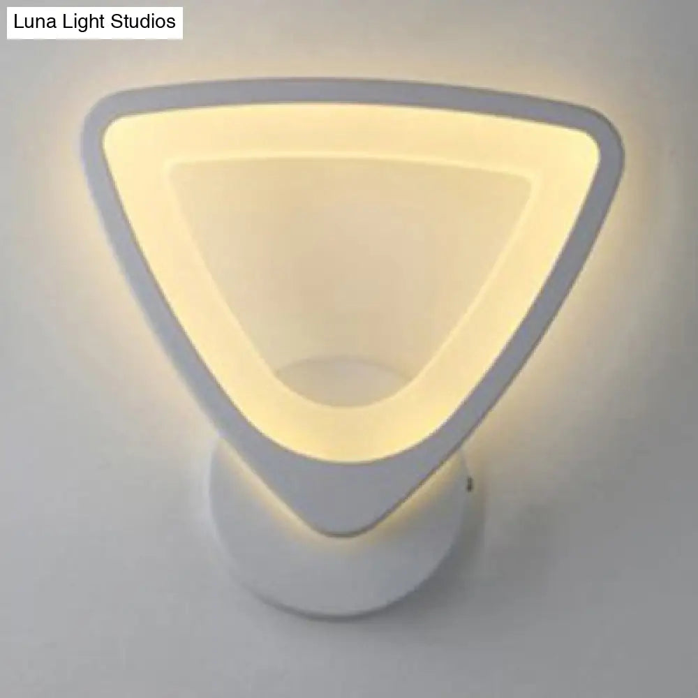 DecorBites™ Acrylic LED Wall Sconce Light in Triangle, Oval, and Teardrop Shapes - Warm or White