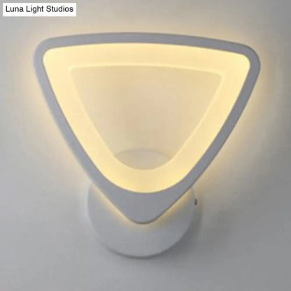 DecorBites™ Acrylic LED Wall Sconce Light in Triangle, Oval, and Teardrop Shapes - Warm or White