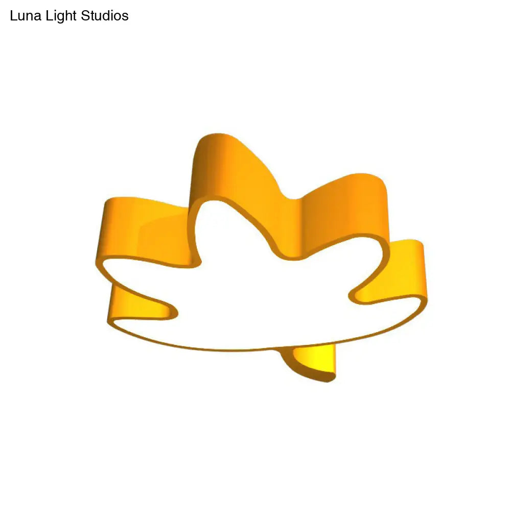 DecorBites™ DecorBites™ Acrylic Maple Leaf Shaped Cartoon LED Flush Mount Light for Kindergarten Ceiling