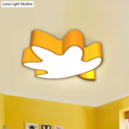 DecorBites™ DecorBites™ Acrylic Maple Leaf Shaped Cartoon LED Flush Mount Light for Kindergarten Ceiling