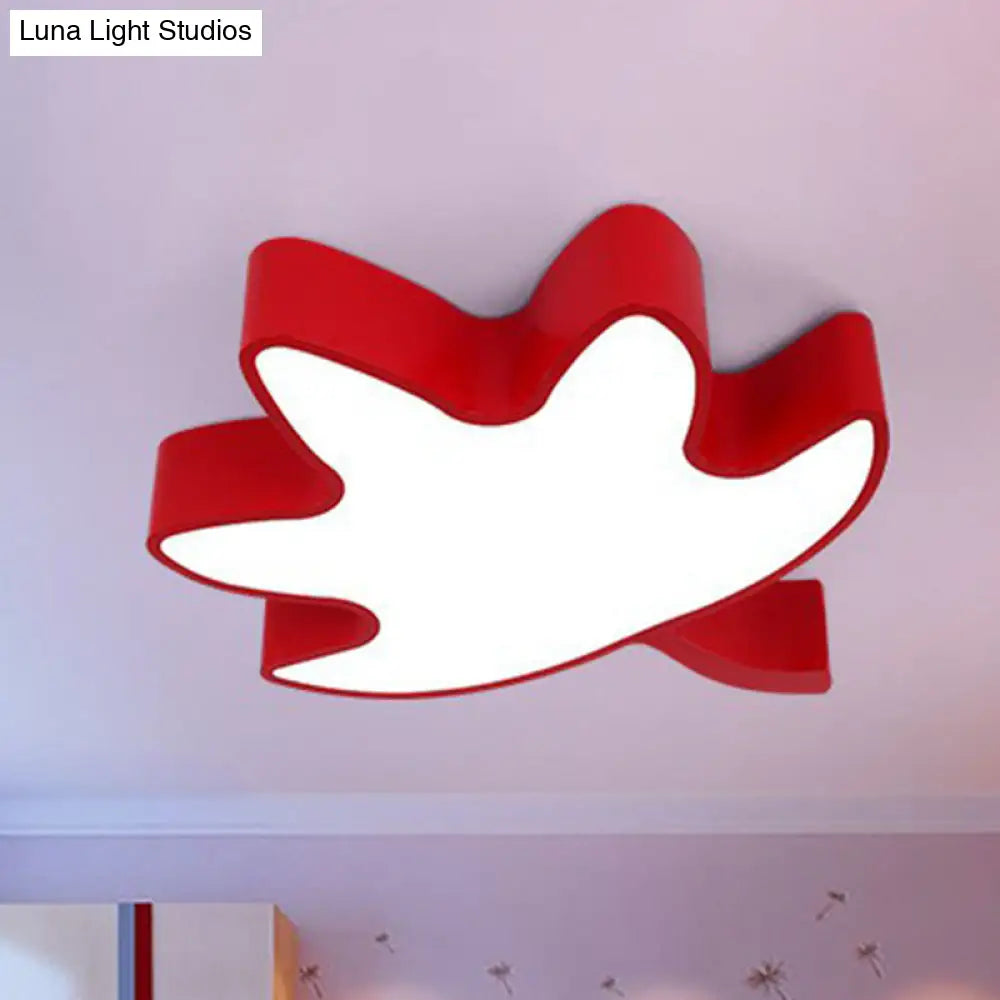 DecorBites™ DecorBites™ Acrylic Maple Leaf Shaped Cartoon LED Flush Mount Light for Kindergarten Ceiling