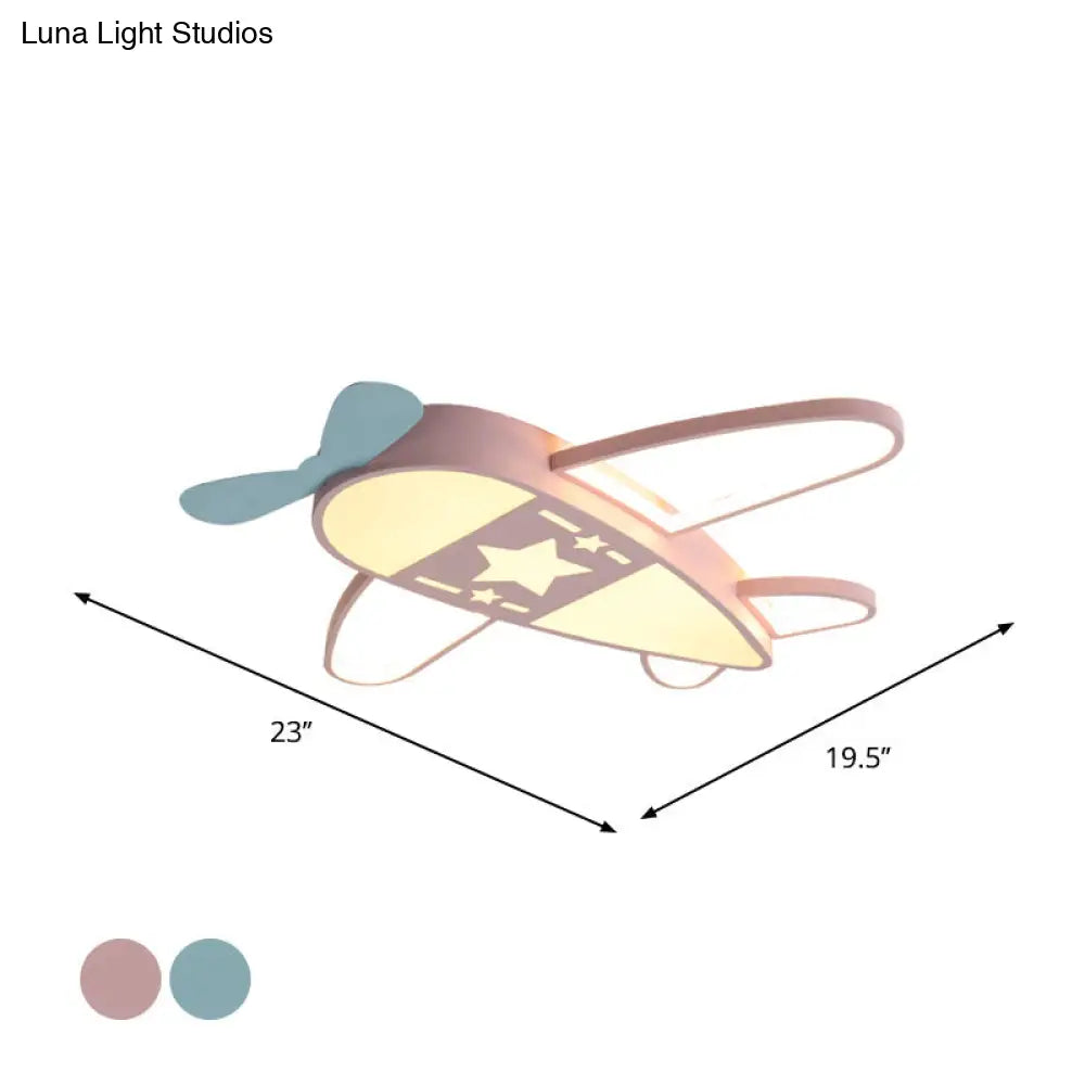 ديكوربايتس™ مصباح سقف أكريليك مسطح مع مصباح LED بسيط باللونين الوردي والأزرق وخيارات إضاءة متعددة