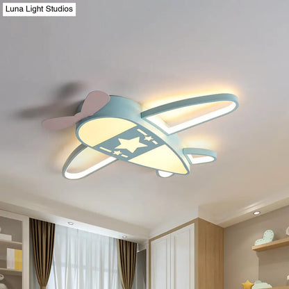 ديكوربايتس™ مصباح سقف أكريليك مسطح مع مصباح LED بسيط باللونين الوردي والأزرق وخيارات إضاءة متعددة