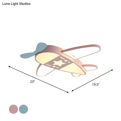 ديكوربايتس™ مصباح سقف أكريليك مسطح مع مصباح LED بسيط باللونين الوردي والأزرق وخيارات إضاءة متعددة