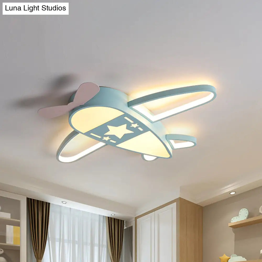 ديكوربايتس™ مصباح سقف أكريليك مسطح مع مصباح LED بسيط باللونين الوردي والأزرق وخيارات إضاءة متعددة