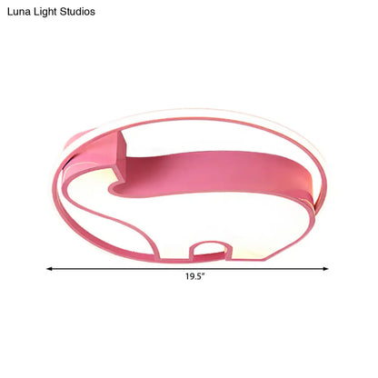 DecorBites™ DecorBites™ Acrylic Round Flush Mount Cartoon Ceiling Light for Bedroom