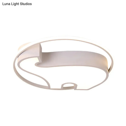 DecorBites™ DecorBites™ Acrylic Round Flush Mount Cartoon Ceiling Light for Bedroom