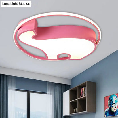 DecorBites™ DecorBites™ Acrylic Round Flush Mount Cartoon Ceiling Light for Bedroom