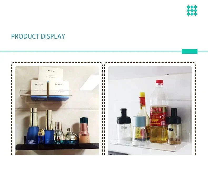 Acrylic Wall Shelf Organizer for Home Decor