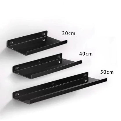 Acrylic Wall Shelf Organizer for Home Decor - black 3 pieces / Drilling Install