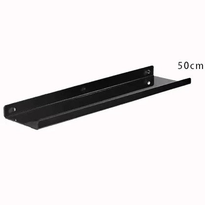 Acrylic Wall Shelf Organizer for Home Decor - black 50X12cm / Drilling Install
