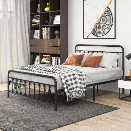Victorian Black Metal Bed