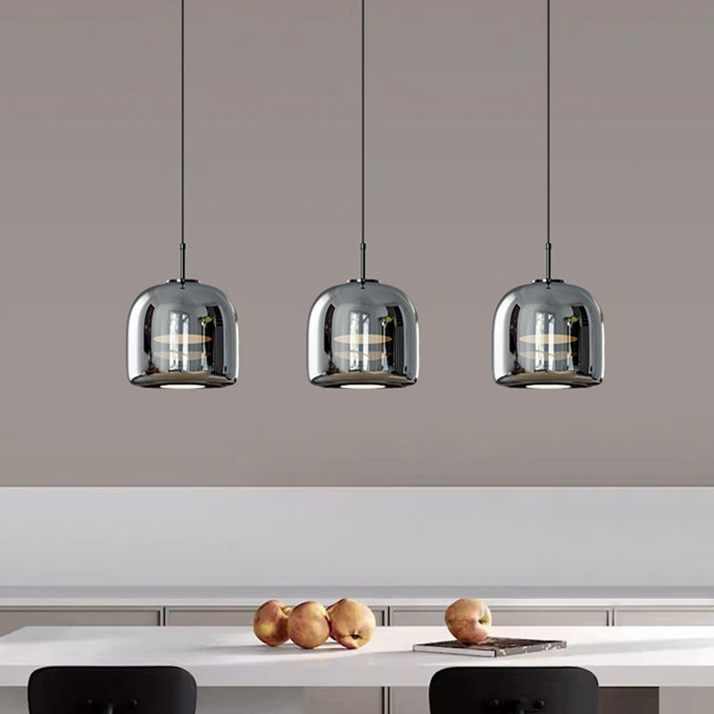 Italian Minimalist Dining Room Glass Chandelier