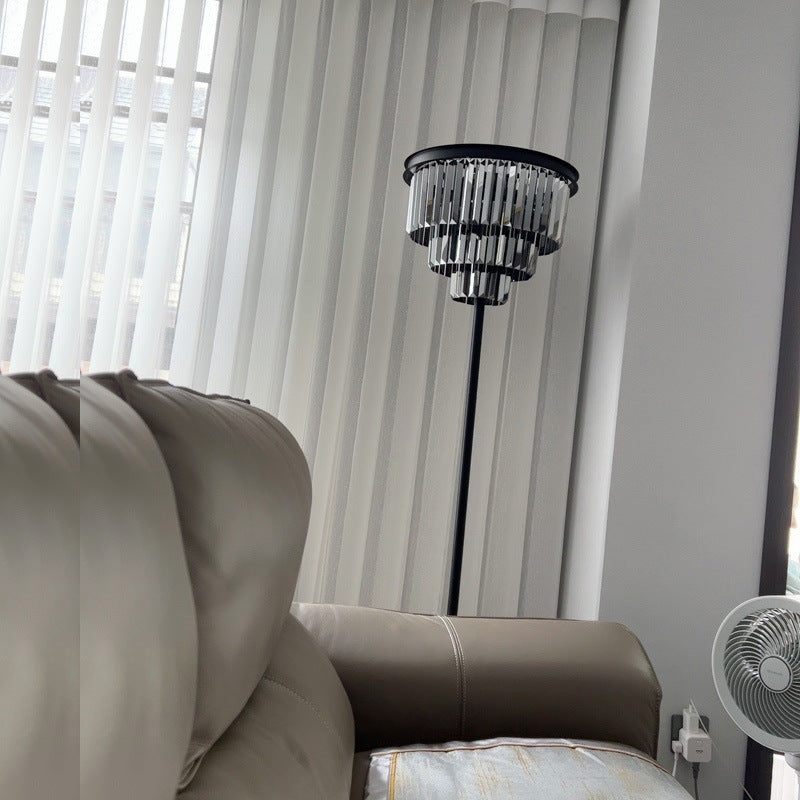Crystal Iron Floor Lamp