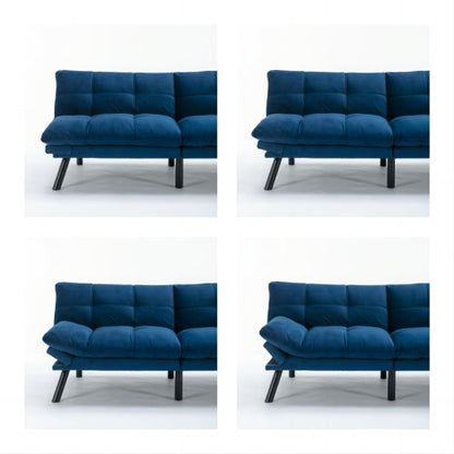 Navy Blue Convertible Folding Modern Sofa Bed