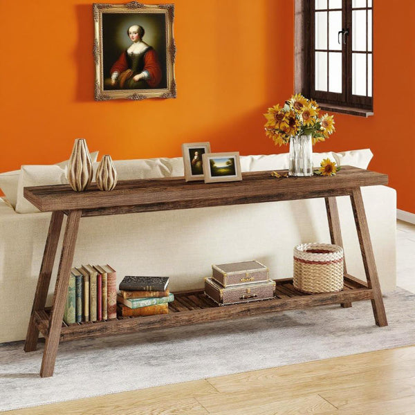 Vintage Wood Console Table