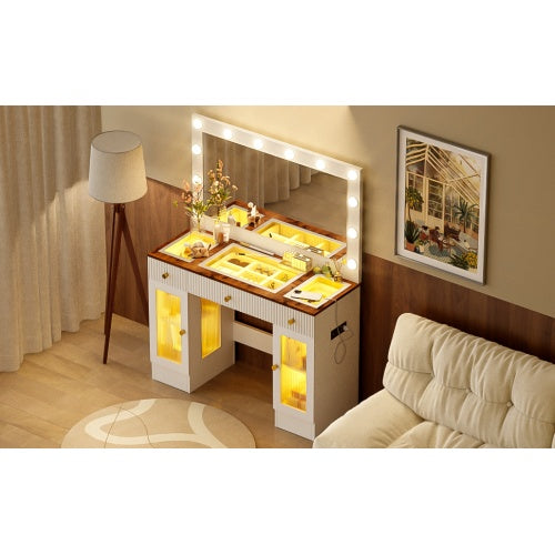 Glass Vanity Desk Mirror