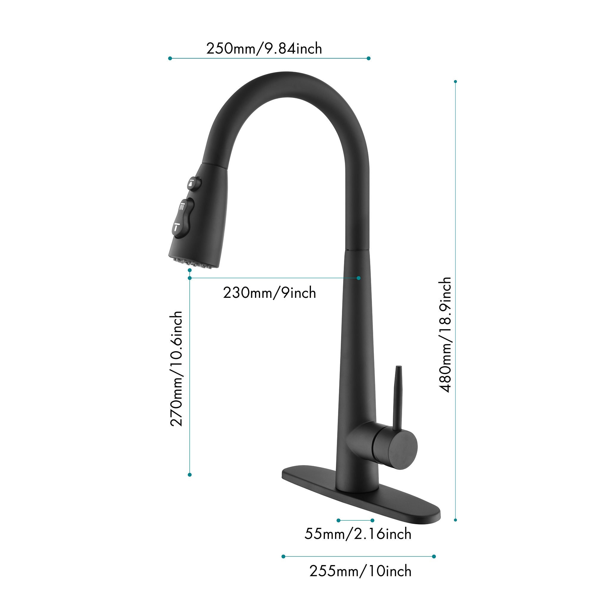Brushed Nickel Pull-Down Spray Kitchen Faucet