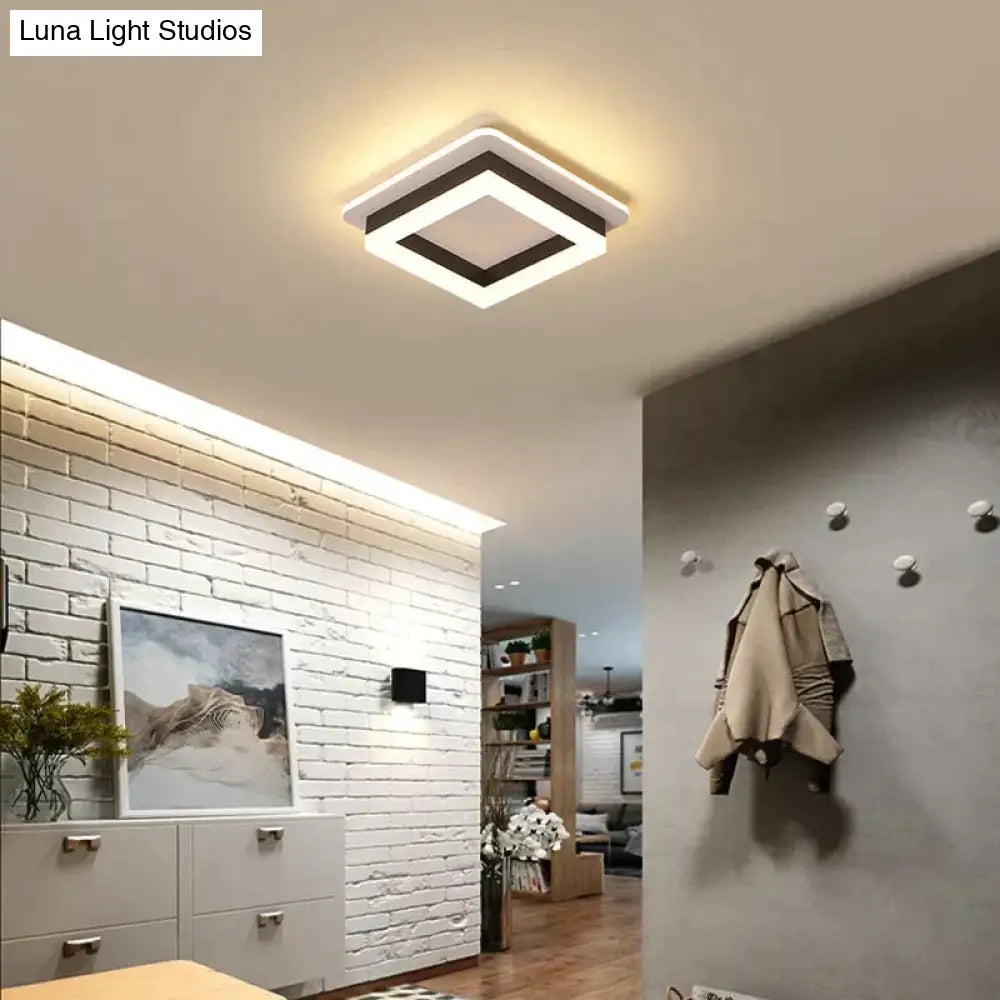 Adelyn - Lámparas de techo LED cuadradas/redondas modernas de montaje en superficie para pasillos y porches