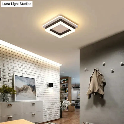 Adelyn - Lámparas de techo LED cuadradas/redondas modernas de montaje en superficie para pasillos y porches