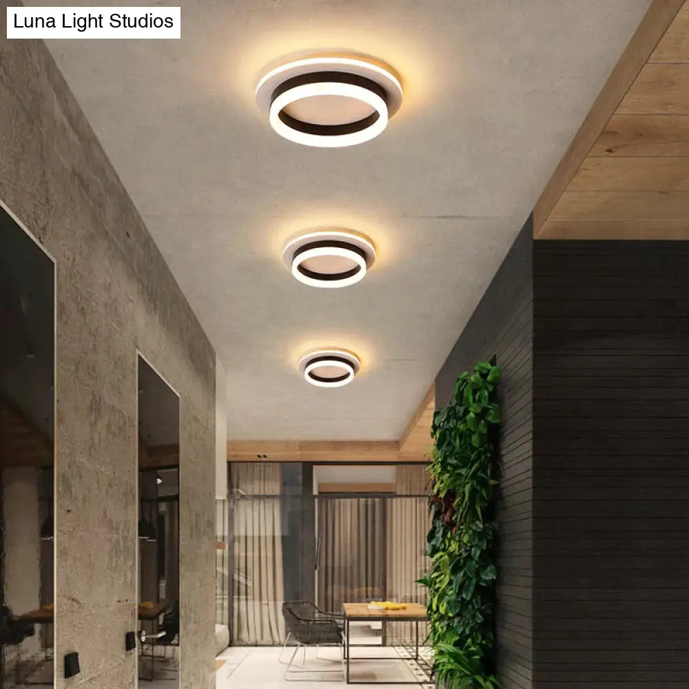 Adelyn - Lámparas de techo LED cuadradas/redondas modernas de montaje en superficie para pasillos y porches