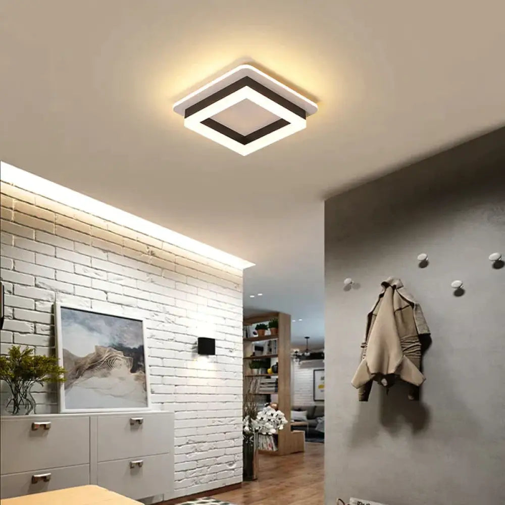 Adelyn - Lámparas de techo LED cuadradas/redondas modernas de montaje en superficie para pasillos y porches