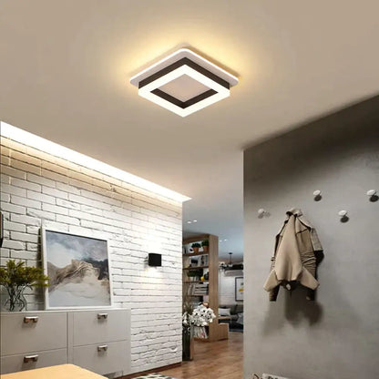 Adelyn - Lámparas de techo LED cuadradas/redondas modernas de montaje en superficie para pasillos y porches