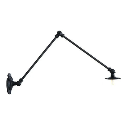 Aplique de pared ajustable de 2 brazos con lámpara de escritorio para estudio en color negro, varias opciones de longitud
