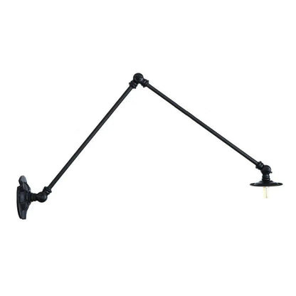 Aplique de pared ajustable de 2 brazos con lámpara de escritorio para estudio en color negro, varias opciones de longitud