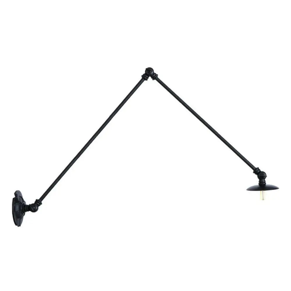Aplique de pared ajustable de 2 brazos con lámpara de escritorio para estudio en color negro, varias opciones de longitud