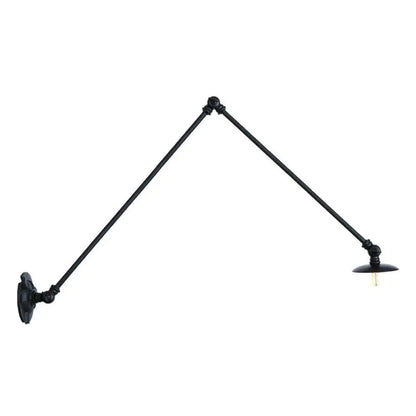 Aplique de pared ajustable de 2 brazos con lámpara de escritorio para estudio en color negro, varias opciones de longitud