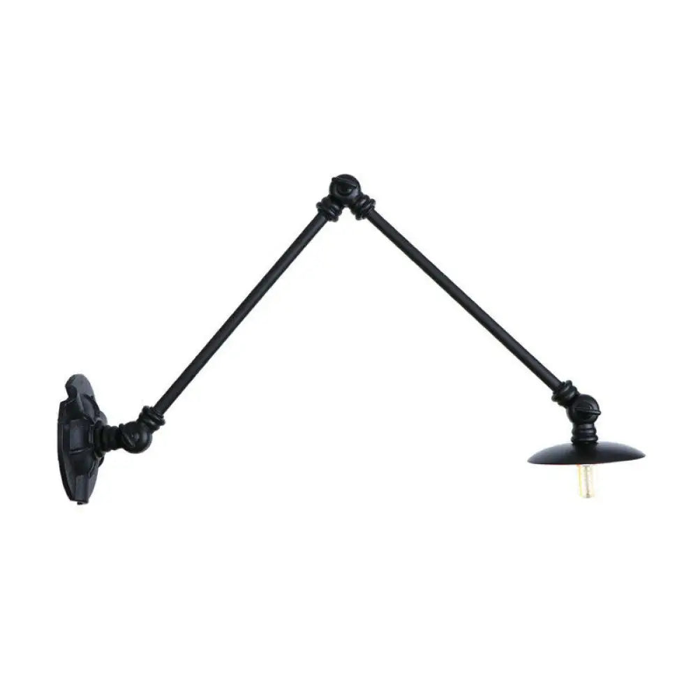 Aplique de pared ajustable de 2 brazos con lámpara de escritorio para estudio en color negro, varias opciones de longitud