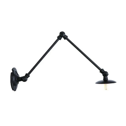 Aplique de pared ajustable de 2 brazos con lámpara de escritorio para estudio en color negro, varias opciones de longitud