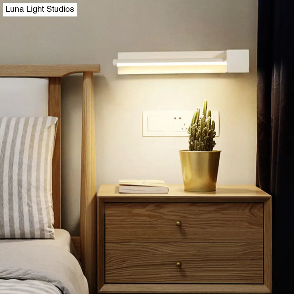 DecorBites™ DecorBites™ Adjustable Acrylic Linear Wall Sconce LED Light Fixture - Black/White, Warm/White Light