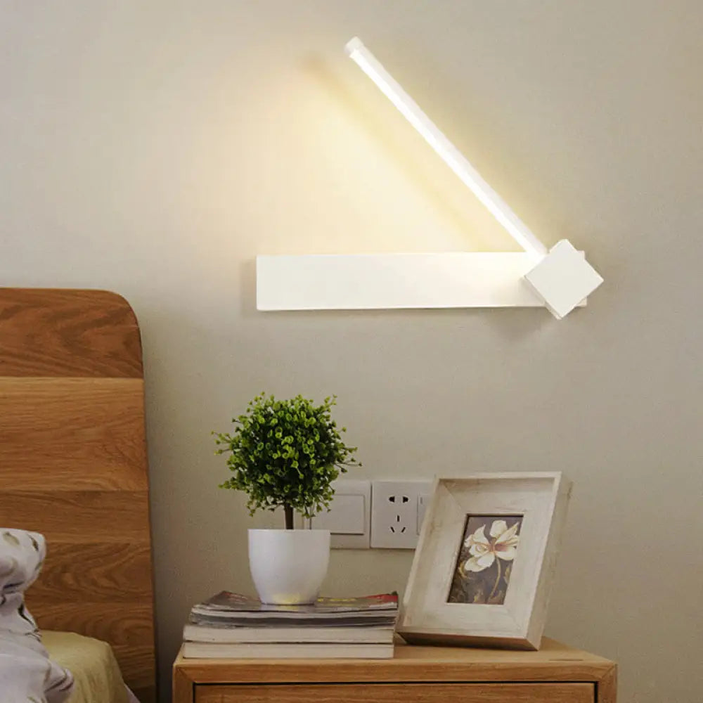 DecorBites™ DecorBites™ Adjustable Acrylic Linear Wall Sconce LED Light Fixture - Black/White, Warm/White Light