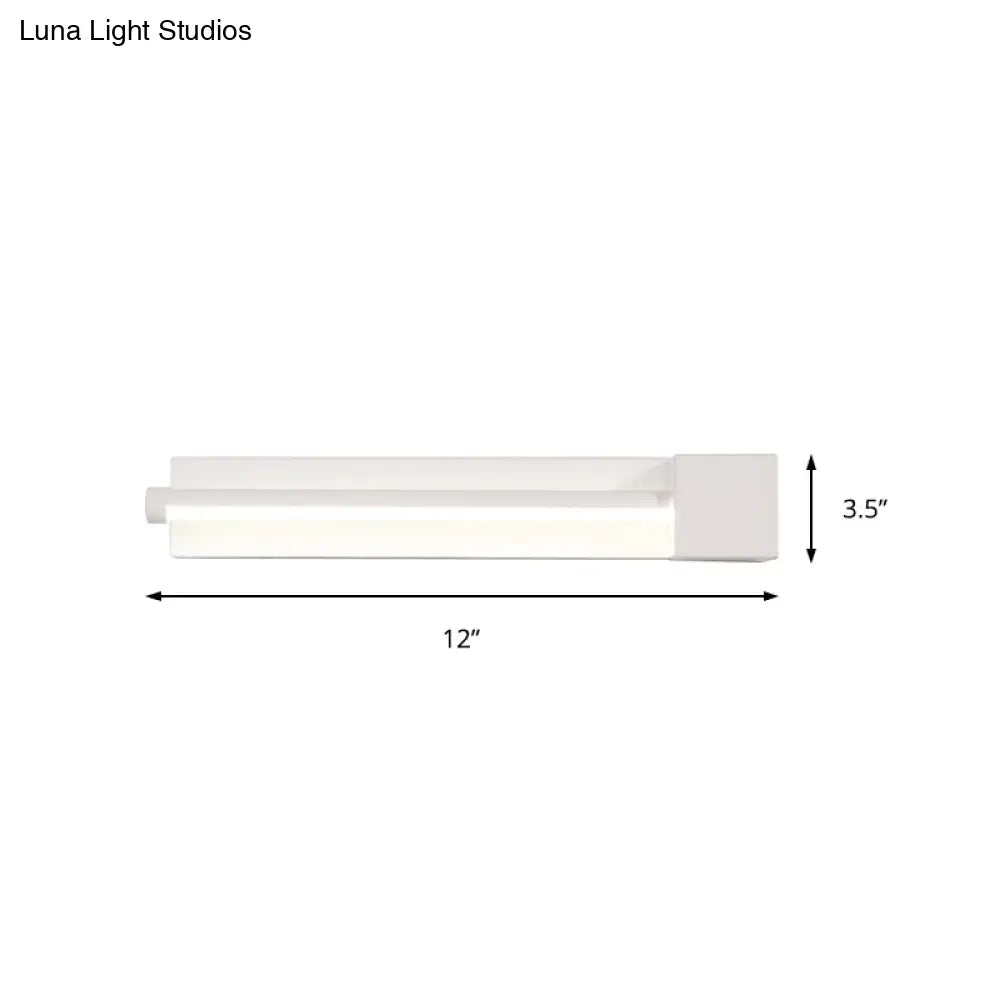 DecorBites™ DecorBites™ Adjustable Acrylic Linear Wall Sconce LED Light Fixture - Black/White, Warm/White Light