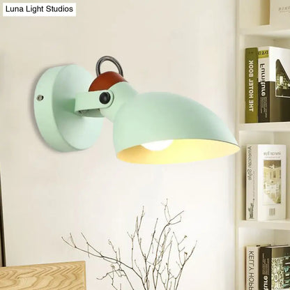 DecorBites™ Adjustable Arm Macaron Green Flare Sconce Wall Mounted Light