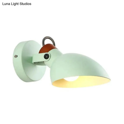 DecorBites™ Adjustable Arm Macaron Green Flare Sconce Wall Mounted Light
