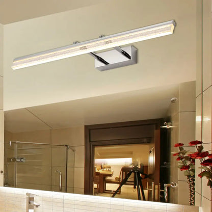 DecorBites™ DecorBites™ Adjustable Chrome Crystal Linear Wall Light for Bathroom Vanity - 16"/23.5"/31.5" Wide - Warm/White Light