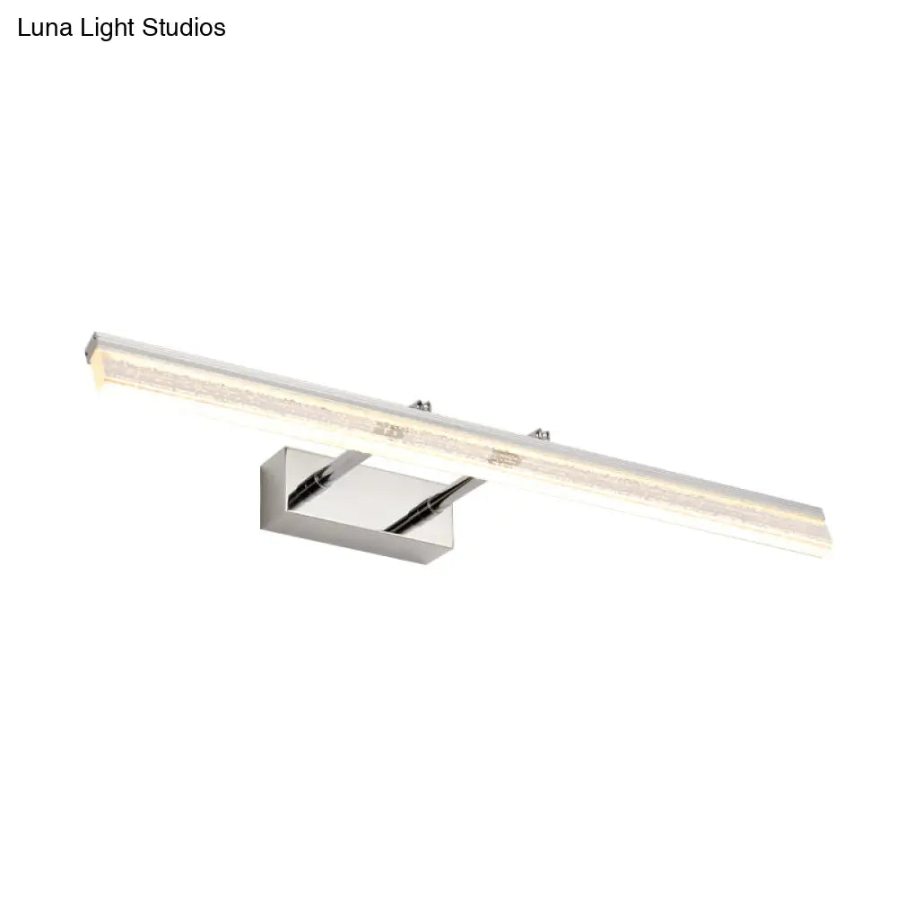 DecorBites™ DecorBites™ Adjustable Chrome Crystal Linear Wall Light for Bathroom Vanity - 16"/23.5"/31.5" Wide - Warm/White Light
