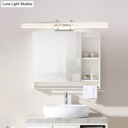 DecorBites™ DecorBites™ Adjustable Chrome Crystal Linear Wall Light for Bathroom Vanity - 16"/23.5"/31.5" Wide - Warm/White Light