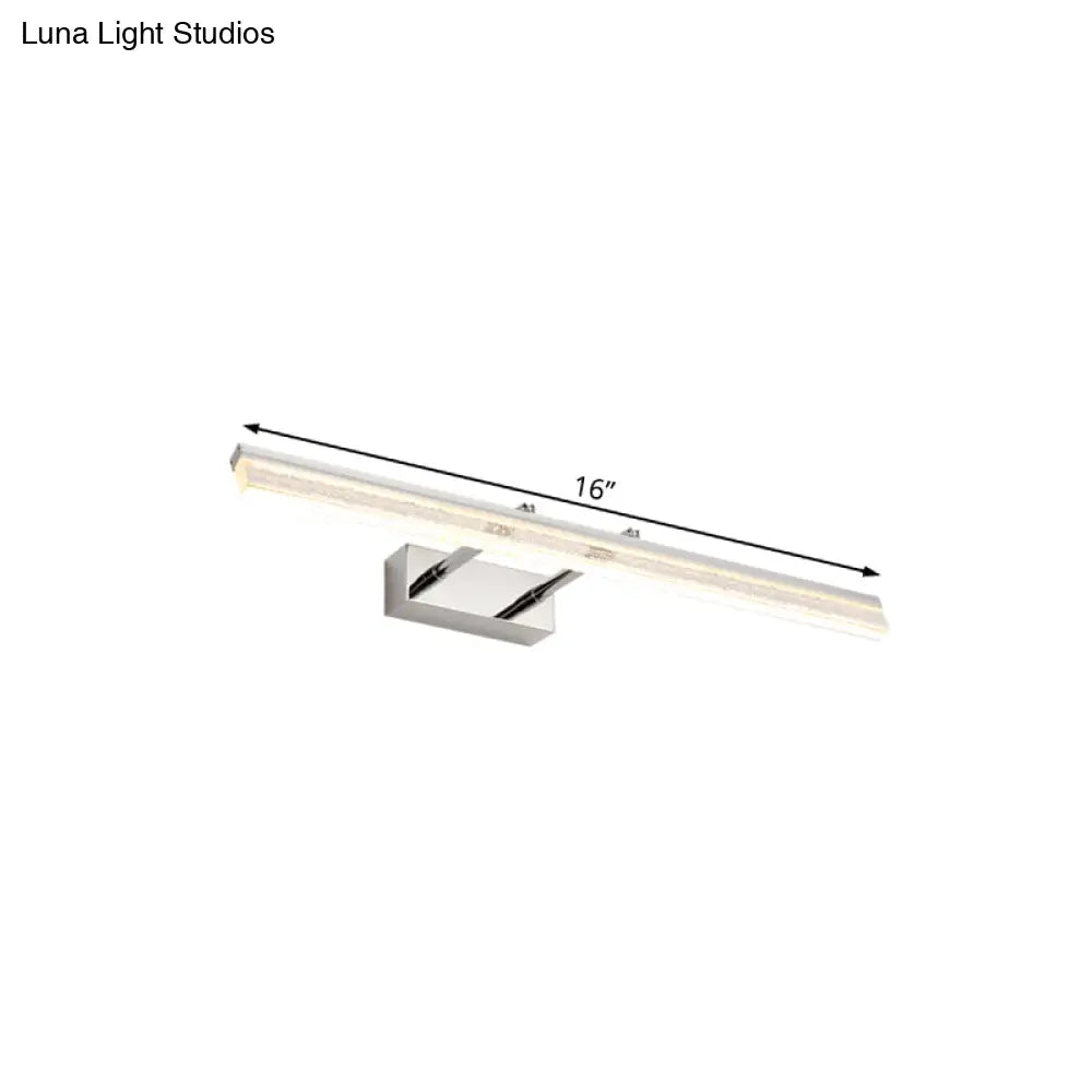 DecorBites™ DecorBites™ Adjustable Chrome Crystal Linear Wall Light for Bathroom Vanity - 16"/23.5"/31.5" Wide - Warm/White Light